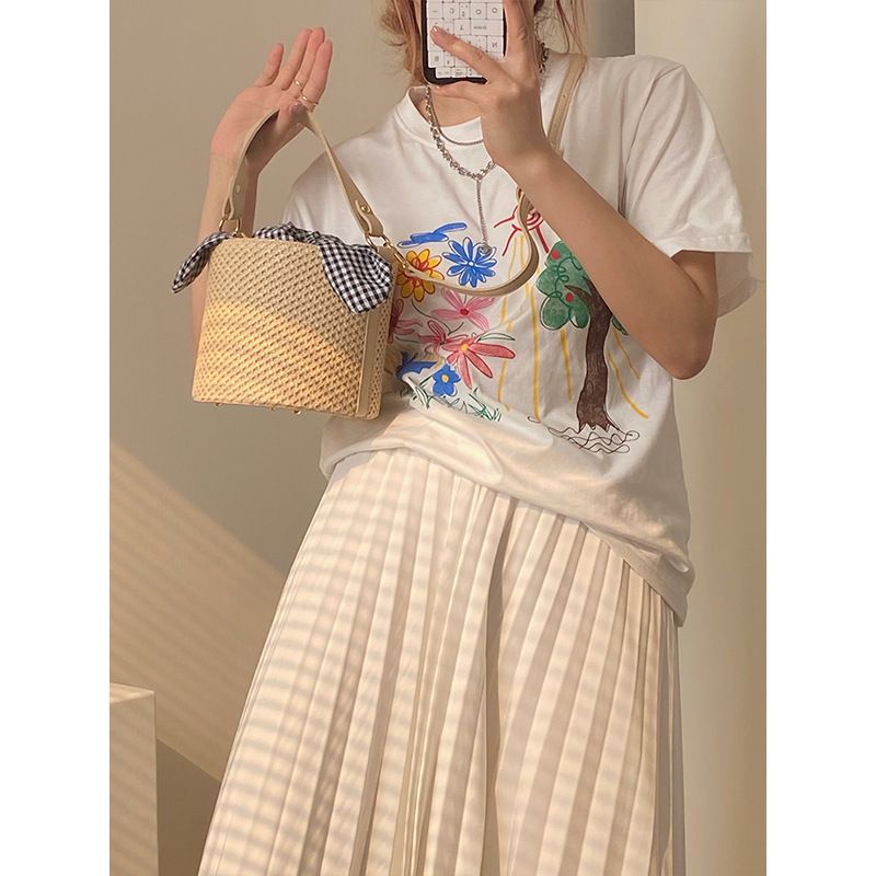 Borsa a secchiello in paglia estiva 2025, Fashion Webstar, borsa a mano con nodo personalizzata, borsa a tracolla singola da donna in tessuto intrecciato_voghion.com