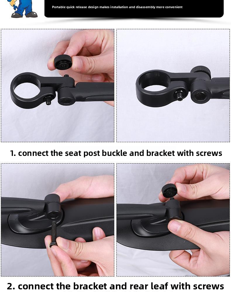 Universal Mountain Bike Mudguard Rear Fender Extended Rainproof Bicycle Accessories_voghion.com