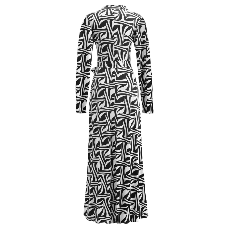 Abito con gonna altalena stile moda con stampa digitale_voghion.com