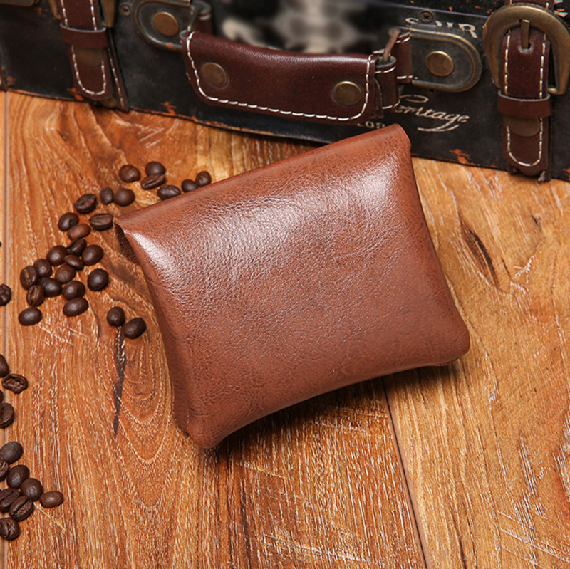 Retro-Geldbörse für Damen, doppellagig, Kartenhalter, hochwertiges Öl, Wachshaut, Mini-Geldbörse mit Reißverschluss, Aufbewahrungstasche für Kopfhörer und Lippenstift_voghion.com