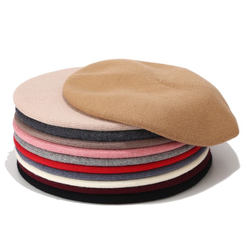 Nuovi arrivi WZCX tinta unita primavera autunno maglia berretto moda nuova versione coreana casual donne berretto cappello pittore_voghion.com