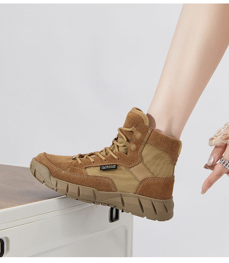 Stivali da trekking da donna, stile coppia, resistenti alla sabbia, da viaggio, stile britannico, stile Martin_voghion.com