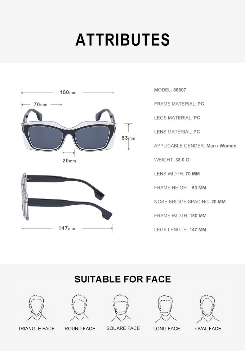 Occhiali da sole unisex Polarizzatore antiriflesso anti-UV Coppia occhiali da sole_voghion.com