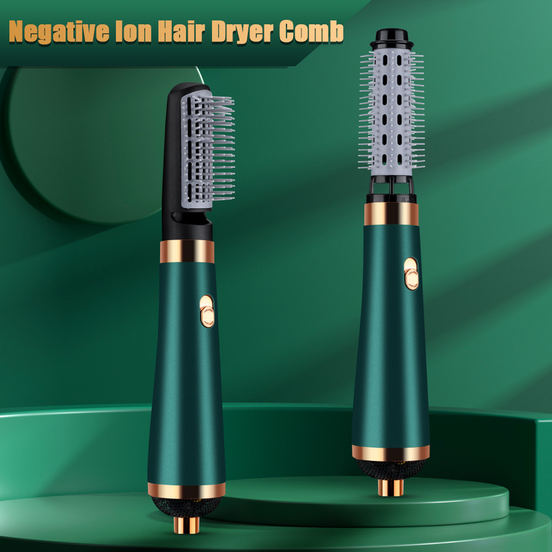 Multifunctional hair dryer One Auto Curling Step Hairdryer Electric Ion Hair Dryer Comb Hot Air Brush Styling Tool Barber Household _voghion.com