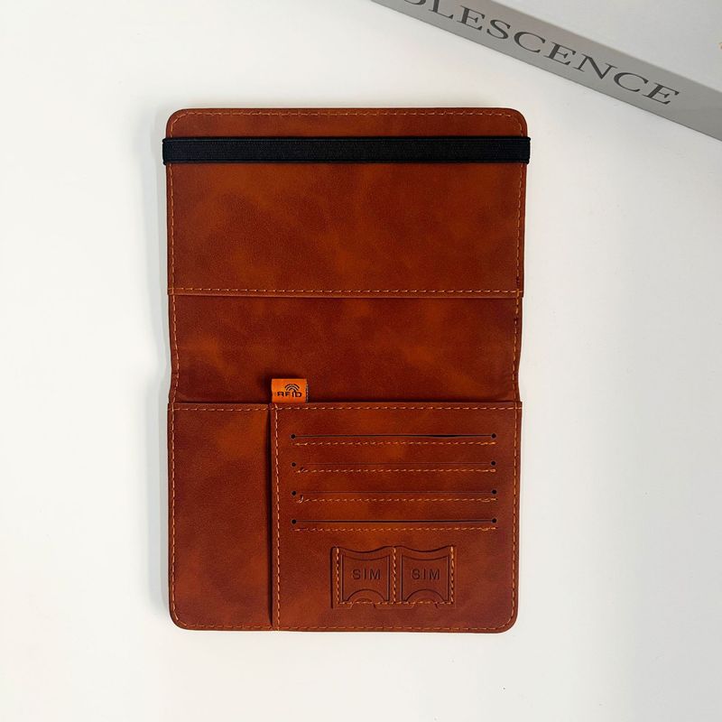 RFID Blocking Travel Wallet – Slim PU Leather Passport Holder With Multiple Card Slots For Men & Women, Secure & Lightweight (12 Colors Available)_voghion.com