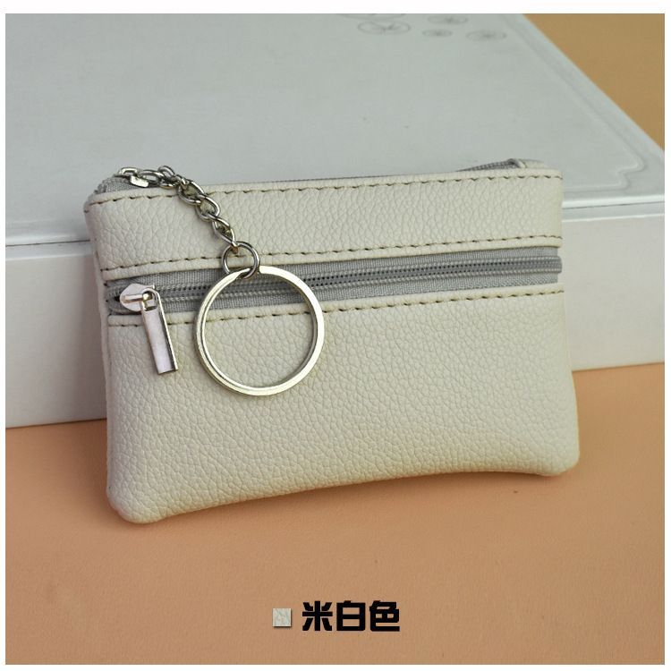New Style Solid Color Women's Mini Coin Purse Soft Surface Fashionable Cute Small Card Holder Simple Fashion Fresh Key_voghion.com