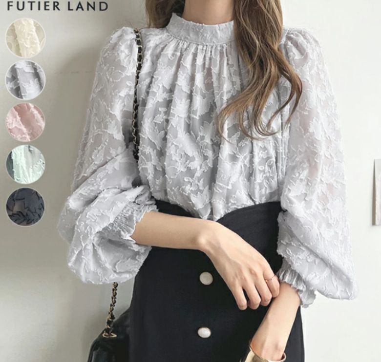 Protezione solare estiva giapponese coreana 2024 con aria condizionata e maniche a lanterna, dolce e fresco colletto alto lungo_voghion.com