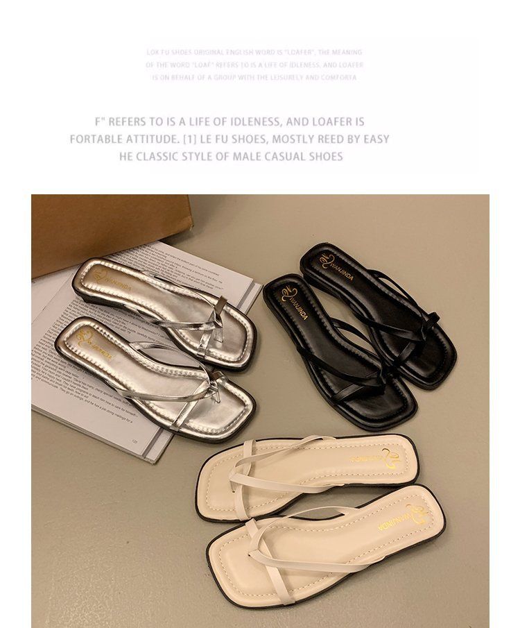 Flache Flip-Flops für Damen – Modische Sommer-Sandalen mit schlankmachendem Design, vielseitige, lässige Zehentrenner für den Außenbereich_voghion.com