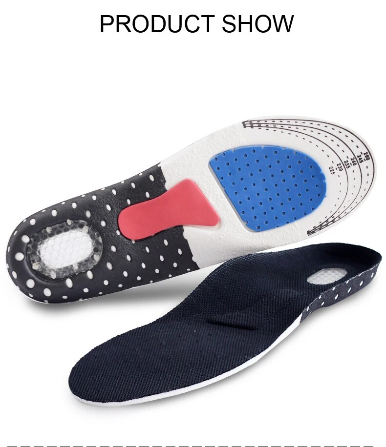Arch Support Sport Insole Flat Feet Orthopedic Insoles Silica Gel Shock Absorption Cushion Pad For Men Women_voghion.com