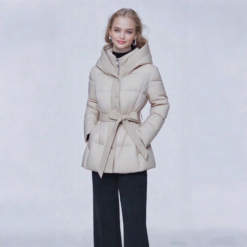 Veste matelassée noire pour femme, manteau chaud d'hiver, doudoune courte oversize avec capuche, pour petites et grandes tailles._voghion.com