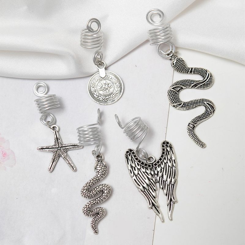 Stile irlandese - Popolare animale - Treccia etnica - Elastico per capelli rotante, Capelli in lega - Ornamento per capelli a molla, Anello per capelli retrò con dreadlock_voghion.com