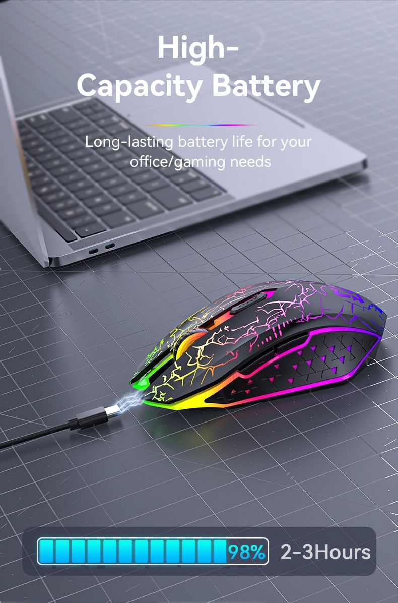 Digitex Digitex Wireless Bluetooth Wired USB Gaming Luminous E-sports Mechanical Wrangler Hot Wheels Silent Mouse Wholesale_voghion.com