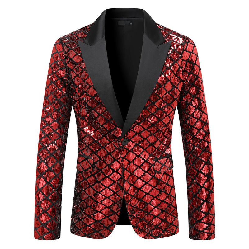 CT 2025 Autumn Winter Men's European Size Peak Lapel Suit Stage Banquet Host Party Diamond Sequin Tuxedo X45_voghion.com