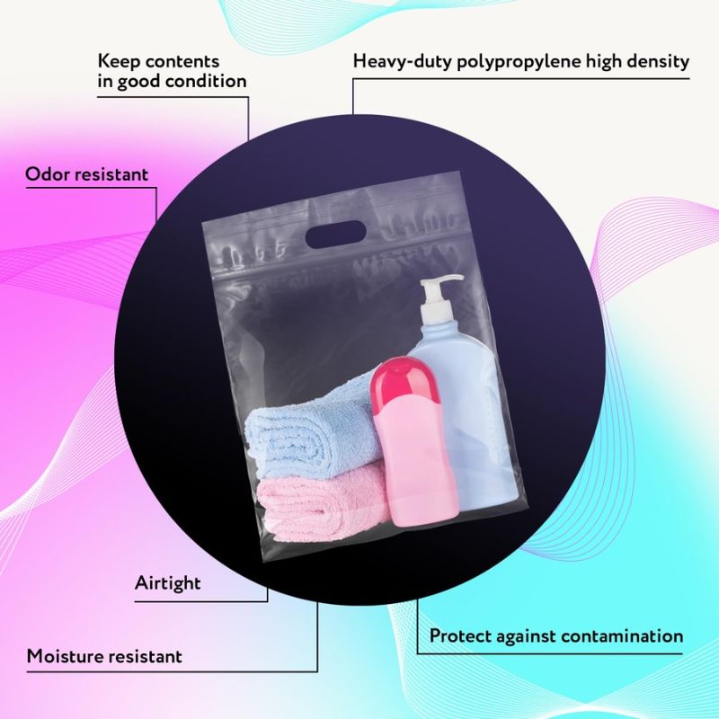 Die Cut Zipper Bags 13 X 15 Inches. Pack Of 100 Clear Polyethylene Die Cut Handle Reclosable Zip Bags For Clothes Tools. 3 Mil_voghion.com