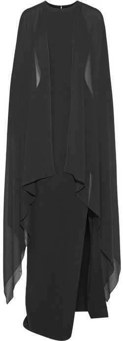 Vestido largo sin mangas del vestido de noche del mantón de la gasa de las mujeres_voghion.com
