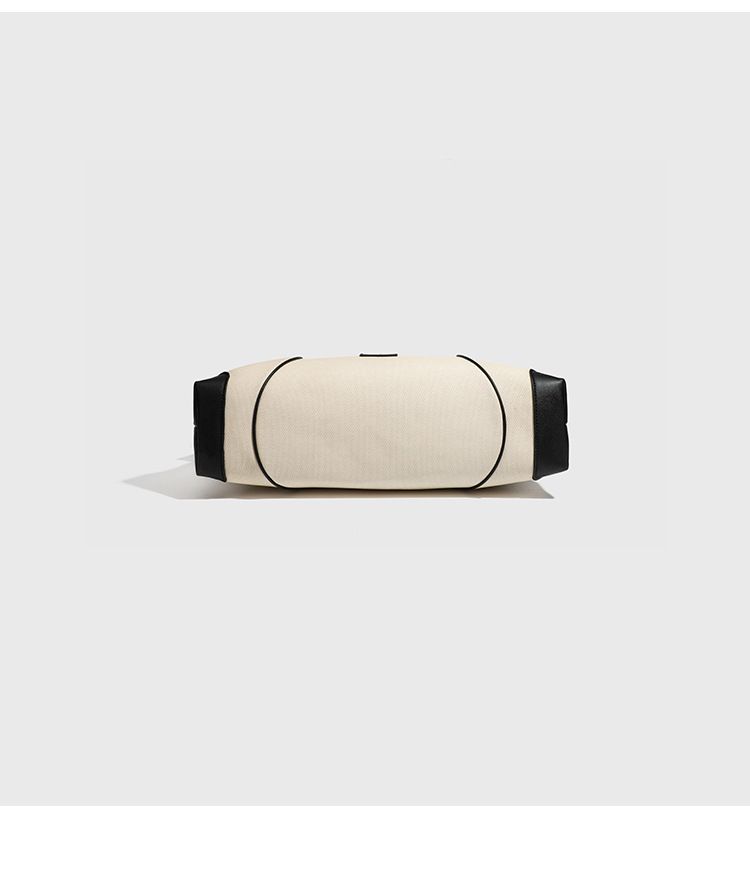 Trendy Shoulder Tote Bag For Women - Casual Canvas Crossbody Hobo Bag With Magnetic Closure, Spacious Interior & Stylish Stitching Details_voghion.com