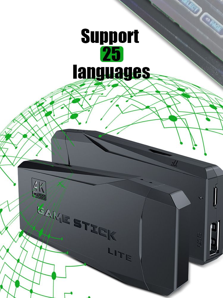 M8 HD TV game console M8 double game controller contains 2.4G game controller 4K double game console_voghion.com