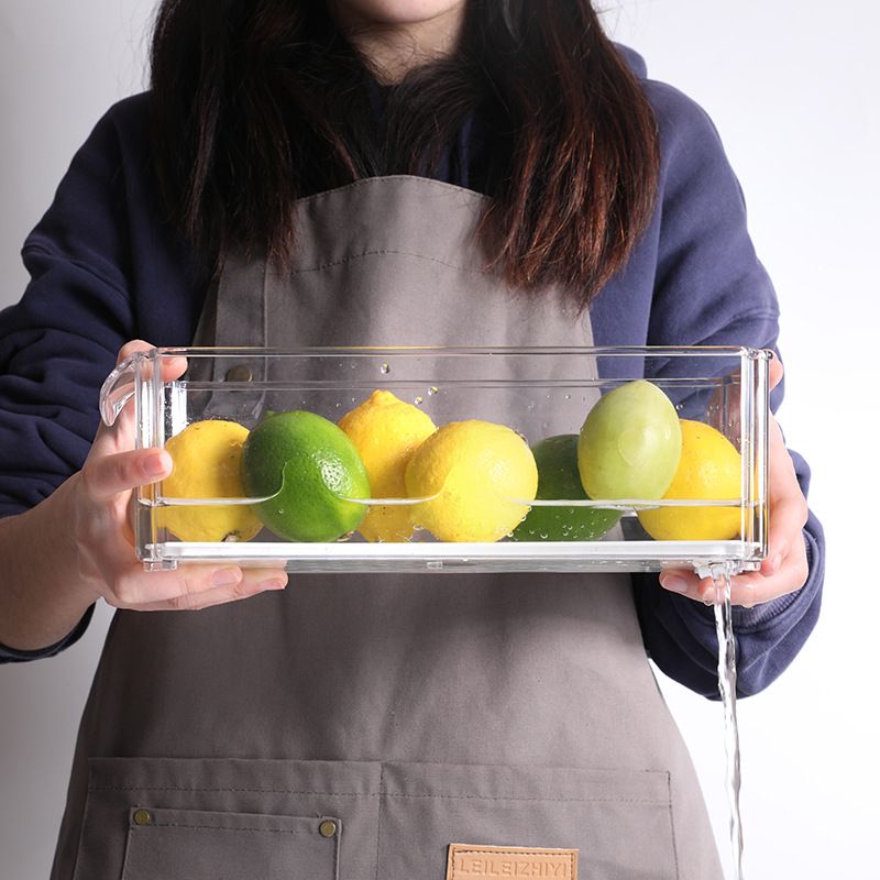 Multi Purpose Long Refrigerator PET Fresh Fruit And Vegetable Storage Box Home Kitchen Refrigerated Fresh Keeping Box Plastic Box_voghion.com