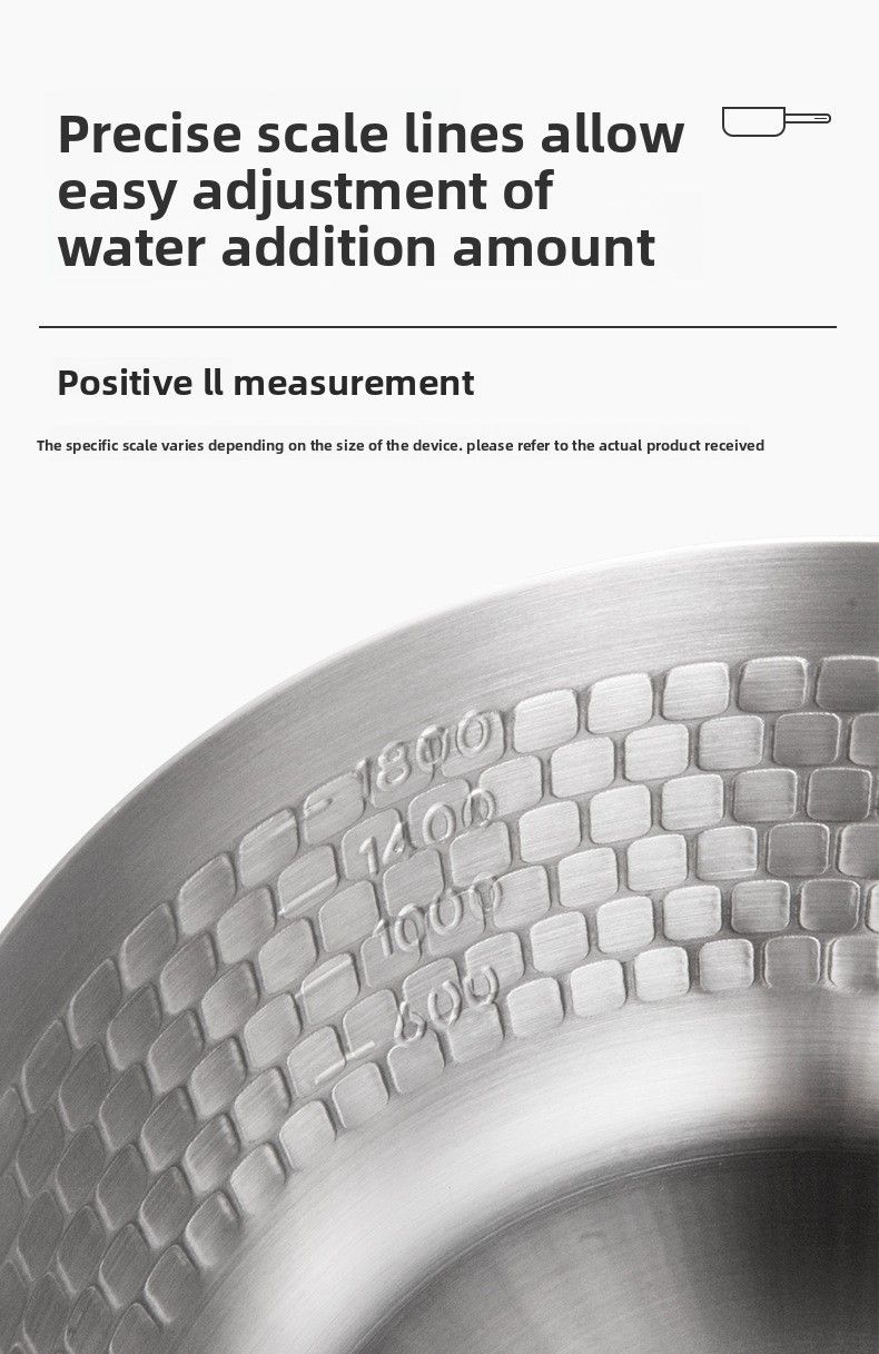 Pentola antiaderente per zuppa Yukihira in acciaio inossidabile con manico in legno, per la colazione, per bambini, senza rivestimento, per latte e altri alimenti per la casa_voghion.com