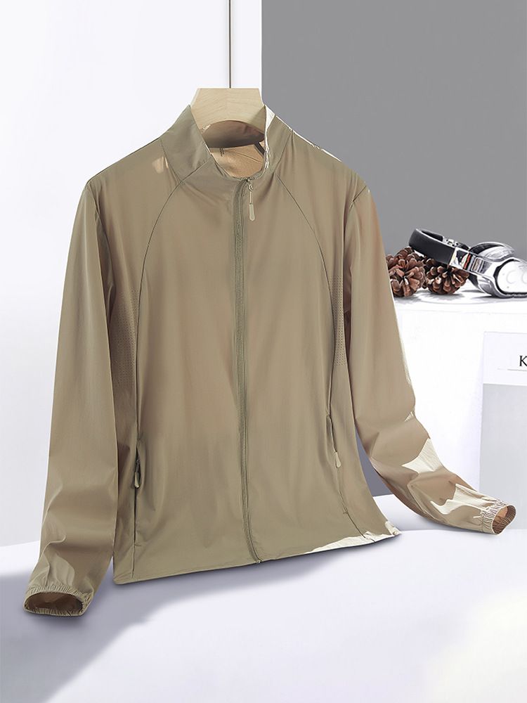 Unbeatable Quality 2025 Summer Couple High Quality Sunscreen Men, Cool, Breathable, Elastic Stand Up Neck Ice Silk Skin For Women, Fishing_voghion.com