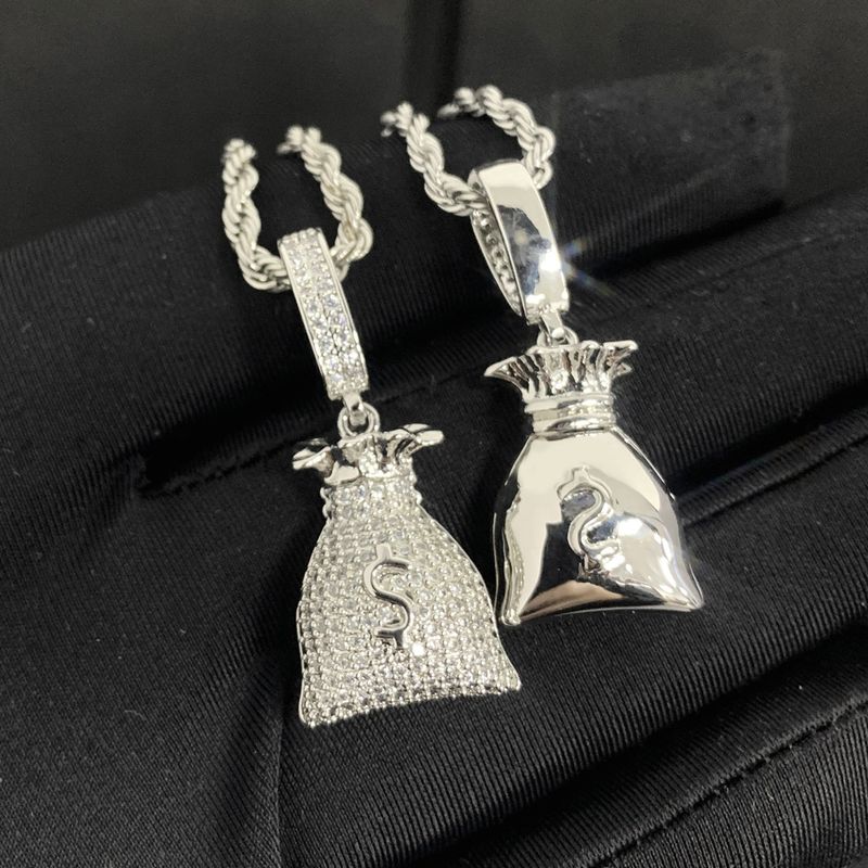 Neue Halskette mit Diamant-Dollar-Geldbeutel-Anhänger im Hip-Hop-Modetrend für Männer und Frauen_voghion.com