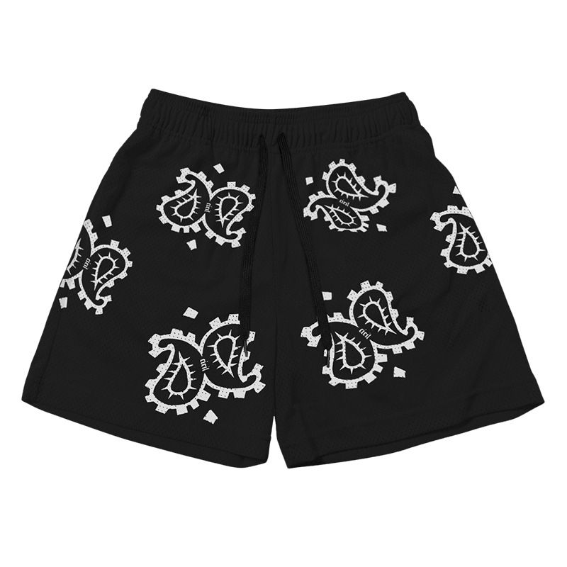 Shorts de fleurs hommes été minces hommes pantalons de plage marée marque lâche grande maille à séchage rapide cinq Leggings shorts décontractés_voghion.com