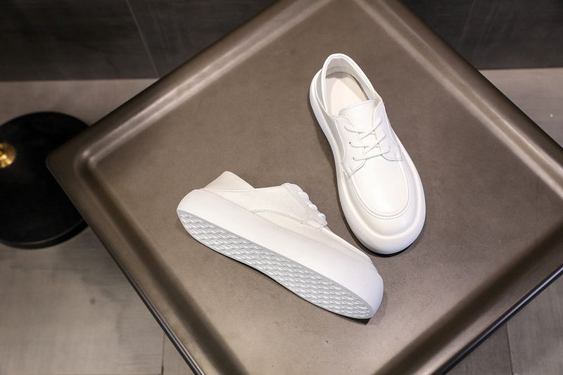Nurse thick soled white new spring and autumn round toe lace up rubber outsole, comfortable work sh, casual single_voghion.com