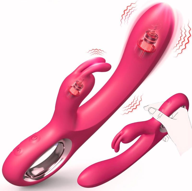 LuvBox Jimei Rabbit Vibratore Doppia Vibrazione Sex Toy Femminile Masturbatore Elettrico Inseribile Punto G Miele Fagiolo Ricaricabile_voghion.com