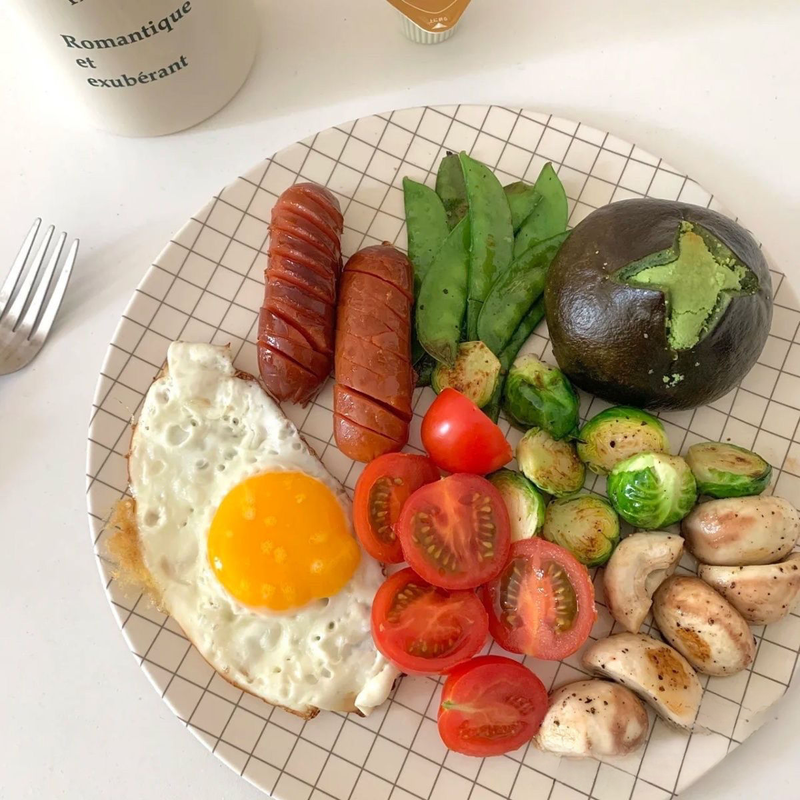 Ins Bambusfaser-Obst-Anti-Drop 25cm 7,5 Zoll Französisch Dessert Foto Prop koreanischen Stil Platte_voghion.com