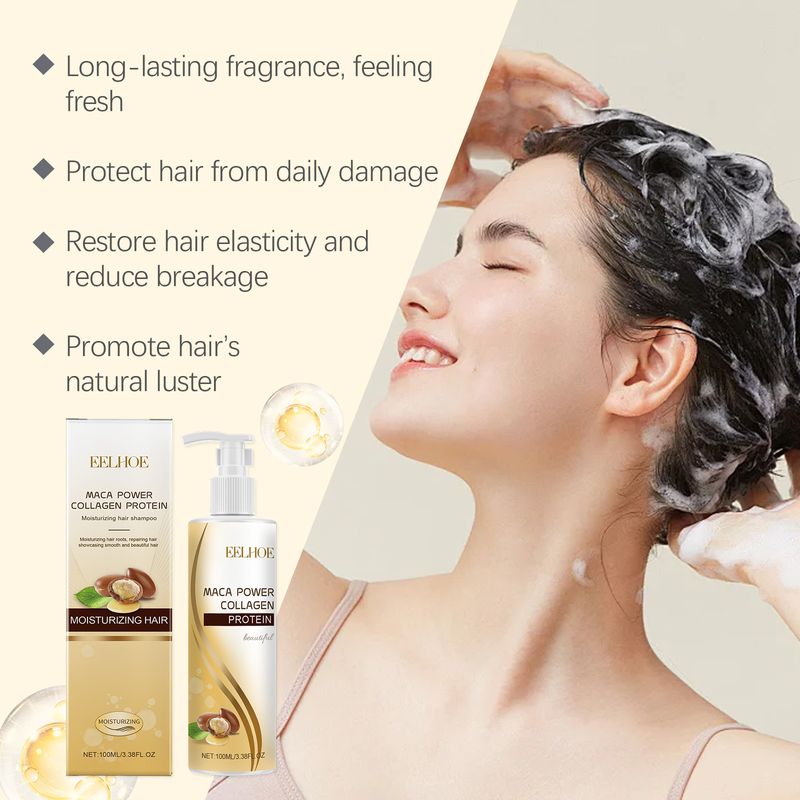 Szampon i odżywka kolagenowa do włosów, oczyszczająca skóra głowy, wzmacniająca szampon, maska regenerująca keratynę, delikatna pielęgnacja włosów_voghion.com