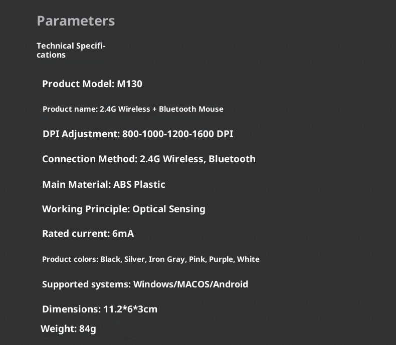Digitex Digitex Moken Wireless Bluetooth Dual-Mode Mouse Compatible With Huawei Tablets Silent Electronic Display Office Gift In_voghion.com