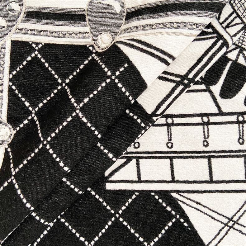 Sciarpa in stile retrò, scialle versatile in cashmere caldo a torre invernale, sciarpa quadrata, scialle bifacciale da donna_voghion.com