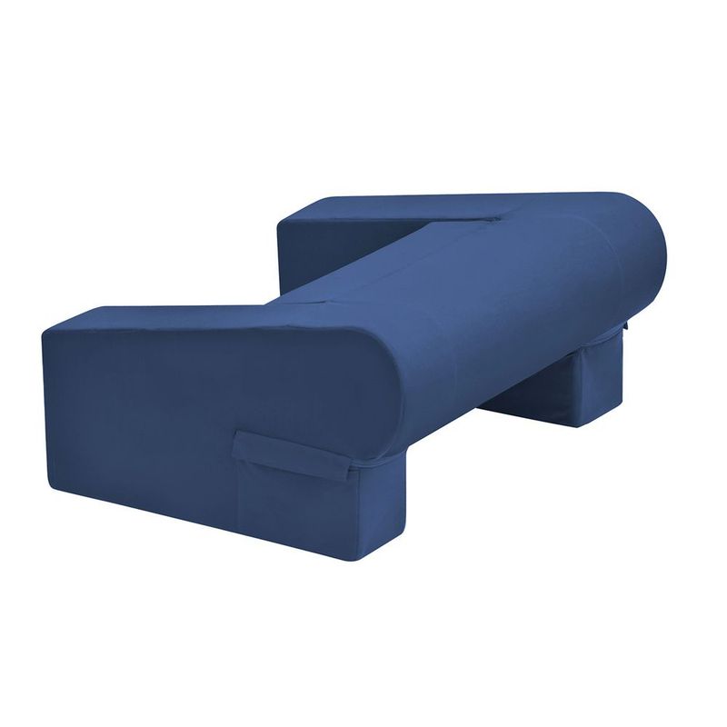 Reading Pillow For Gaming Lap Desk With Side Pocket,Navy Blue_voghion.com