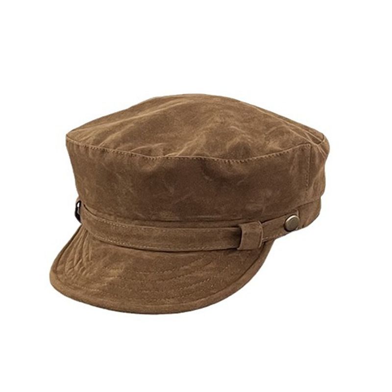 Berretto ottagonale in pelle scamosciata di alta qualità per donna, berretto da newsboy in stile britannico, autunno inverno, nuovo cappello equestre che snellisce il viso_voghion.com
