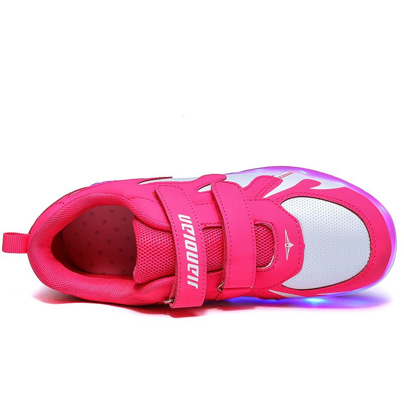 Kinderschuhe 2024 Sommer Kinderschuhe Doppelrad Kinder beleuchtete Laufschuhe Jungen und Mädchen können Rollschuhe tragen_voghion.com