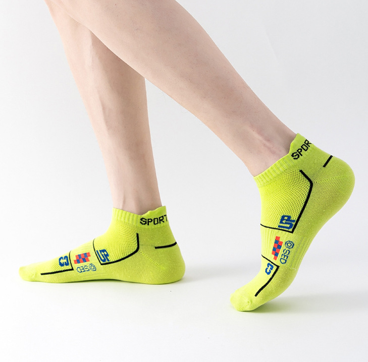 Socks, summer thin running sports socks, mesh for sweat absorption and breathability, men's low cut short socks_voghion.com
