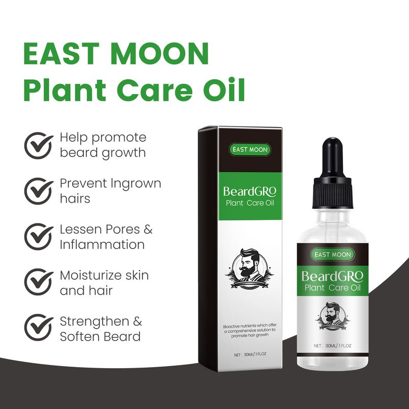 East Moon Plant Care Oil, Men's Beard Oil Thickening Beard Oil Nourishing And Strengthening Beard Care Solution_voghion.com