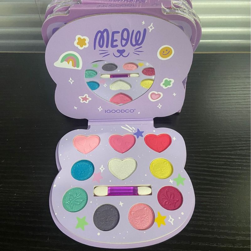 Makeup Sets IGOODCO New Small 10 Color Cat Pattern Eyeshadow Palette Matte Pearlescent Cute Makeup Palette_voghion.com