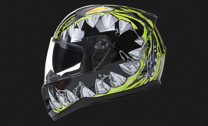 Casco da moto Casco da moto con doppia lente traspirante e copertura integrale per tutte le stagioni_voghion.com