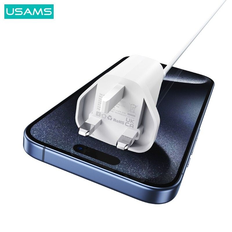 UK 3-poliger USB-Steckeradapter Netz-Wand-Schnellladegerät 20 W USB-Telefone Tablet - Typ C_voghion.com