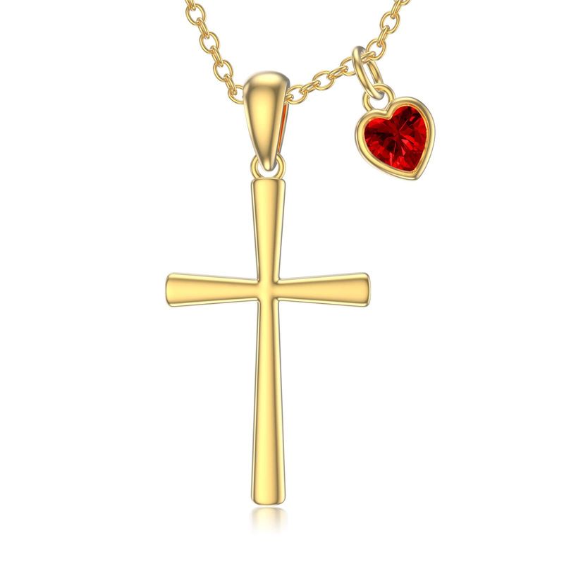 Collana con ciondolo a forma di croce con lettera cava di Gesù, cuore, zircone, nodo celtico, in acciaio inossidabile, per donna_voghion.com