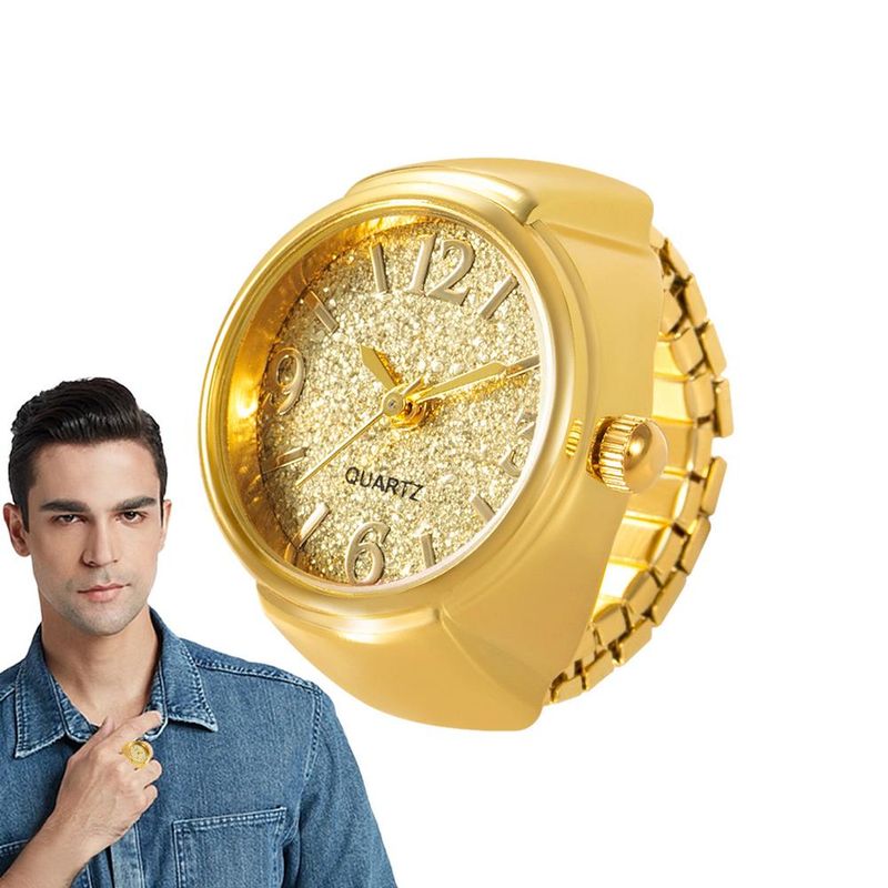 2025 New Arrivals Kvinder Forskellig grafik Urskive Quartz Analog Creative Rustfrit Stål Rem Cool Quartz Finger Ring Watch_voghion.com