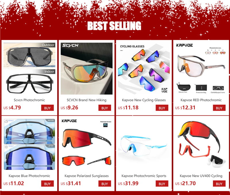 New Arrivals SCVCN Cycling Bike Mountain Bicycle Hiking Camping Golf UV400 Sunglasses Sport Protection Glasses for Men Women Baseball_voghion.com