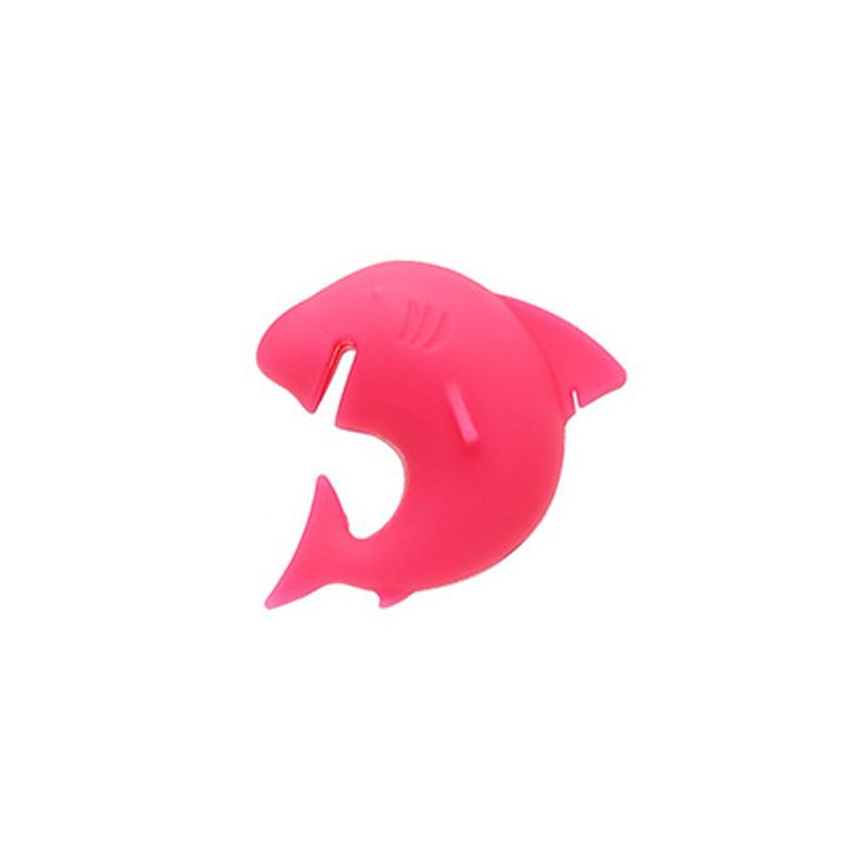 Tasse suspendue en silicone, requin rose créatif, modélisation animale, gadgets de cuisine, accessoires de tasse d'eau de fête_voghion.com