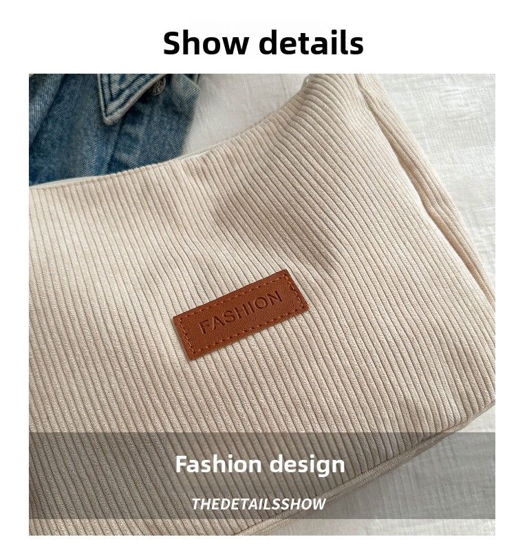 Women's Large-capacity Fleece Bag Single Shoulder Oblique Span Storage Bag Class Commuter Tote Bag_voghion.com