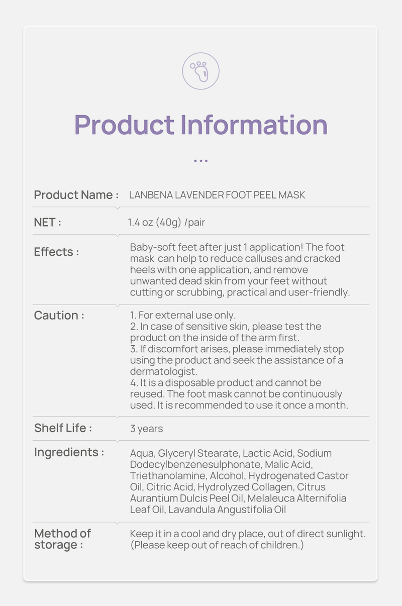 Lanbeina Original Foot Mask 1 Pair New Packaging 0250_voghion.com