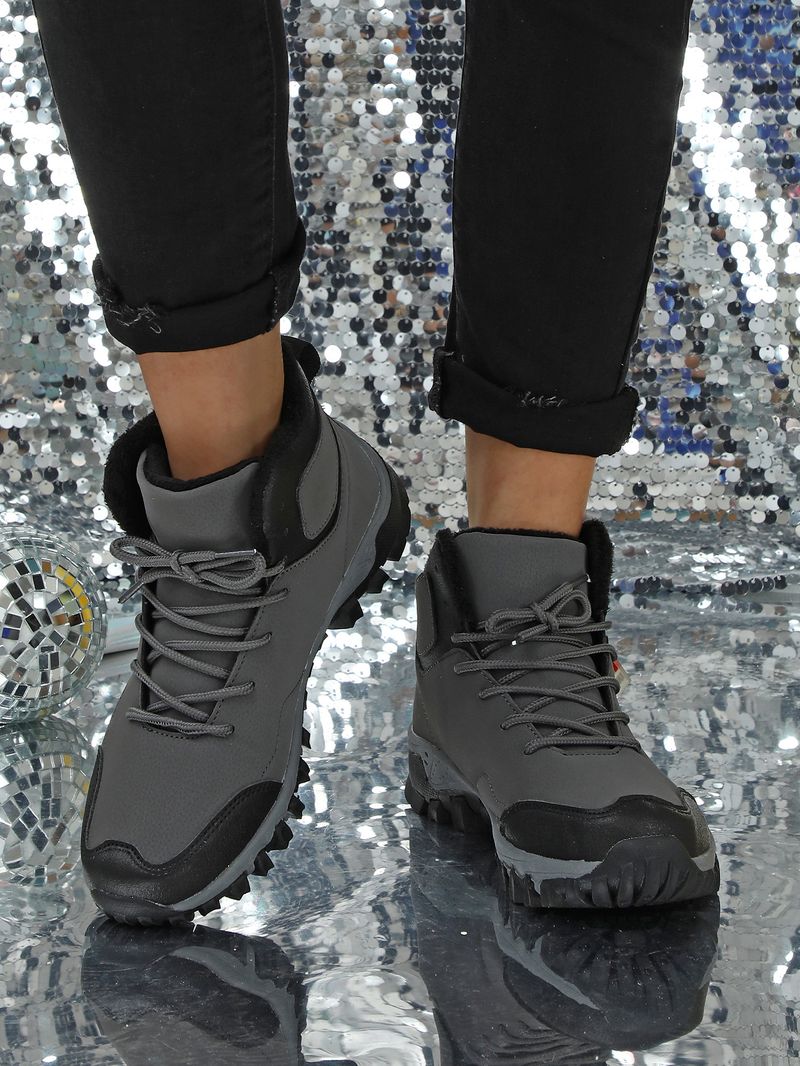 Herbst winter paar anti-rutsch verschleiß-beständig sport schuhe mit dicken baumwolle schuhe, kurze samt bequem für beide_voghion.com