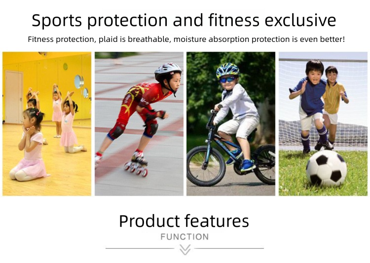 Ginocchiere da ballo per bambini in spugna 100% cotone, sport, pallavolo, danza, pattinaggio a rotelle, gomitiere anticaduta, traspiranti_voghion.com