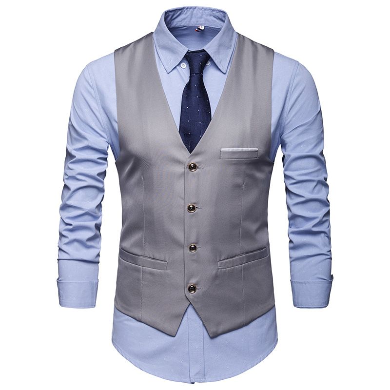 New business leisure vest, suit and jacket, men's professional vest_voghion.com