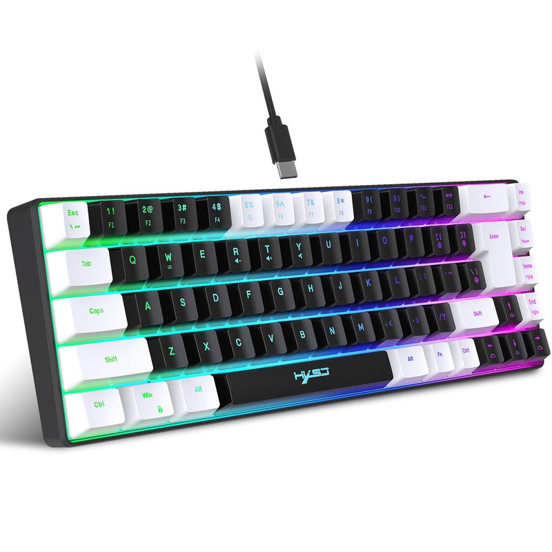 2023 New Gaming Membrane 68 Keys Key Line Separation RGB Backlight Multi-function Wired Keyboard_voghion.com